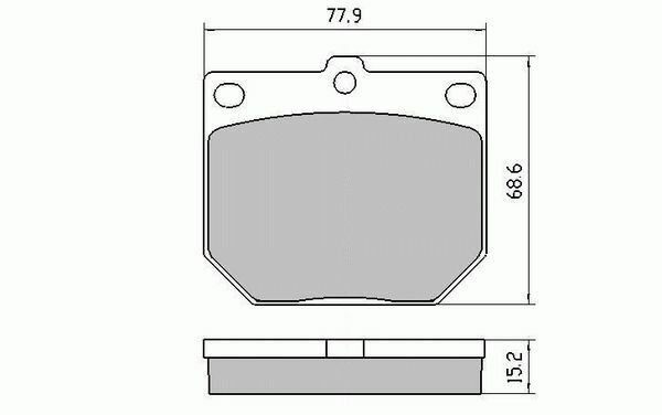 RDA Front Disc Brake Pads for Nissan 200B 810 10/1977-7/1979