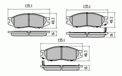 RDA Front HD Disc Brake Pads for Nissan Pulsar N16 1.6 1.8 9/2000-12/2006 Type 1