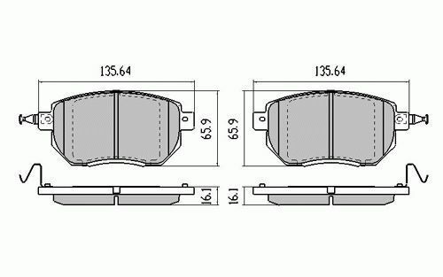 RDA Front HD Disc Brake Pads for Nissan Murano Z50 3.5L V6 2003-2005