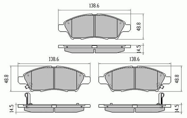 RDA Front HD Disc Brake Pads for Nissan Tiida 12/2005 - Onwards Type 2