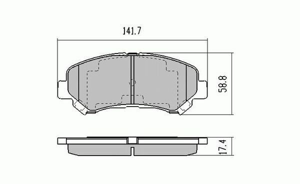 RDA Front HD Disc Brake Pads for Nissan Dualis Series 1&2 1.6 2.0 2.0TD 2006-ON