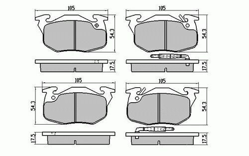 RDA Front Disc Brake Pads for Peugeot 306 1.4i 1.9 Diesel 1993-4/1997
