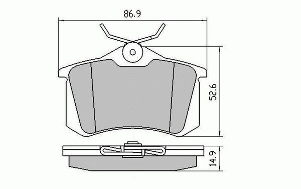 RDA Rear Disc Brake Pads for Peugeot 405 All 2WD Models 1987-1996