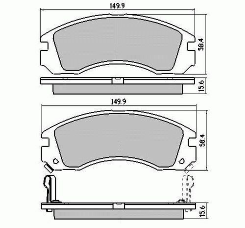 RDA Front Disc Brake Pads for Peugeot 4007 2.4L 2.2 Turbo Diesel 2009-ON