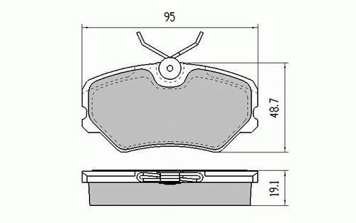RDA Front Disc Brake Pads for Peugeot 306 1.8i 2.0 Xsi S16 1997-2003 Type 2