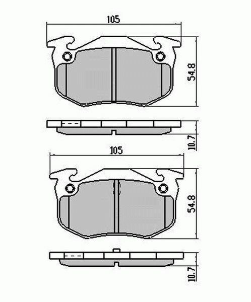 RDA Rear Disc Brake Pads for Peugeot 306 All Models 1993-2003