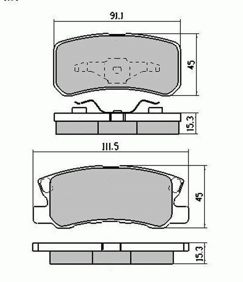 RDA Rear Disc Brake Pads for Peugeot 4007 2.4L 2.2 Turbo Diesel 2009-ON