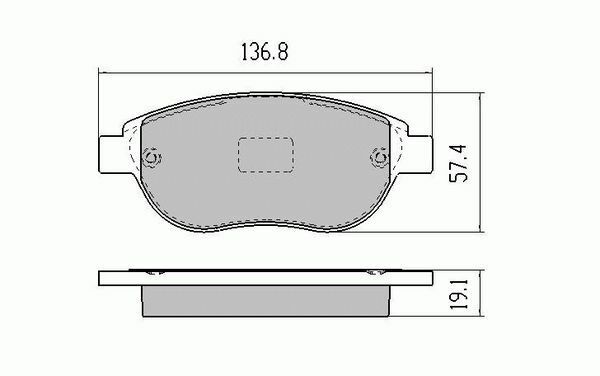 RDA Front Disc Brake Pads for Peugeot 1007 1.6TD 2007 - 2009