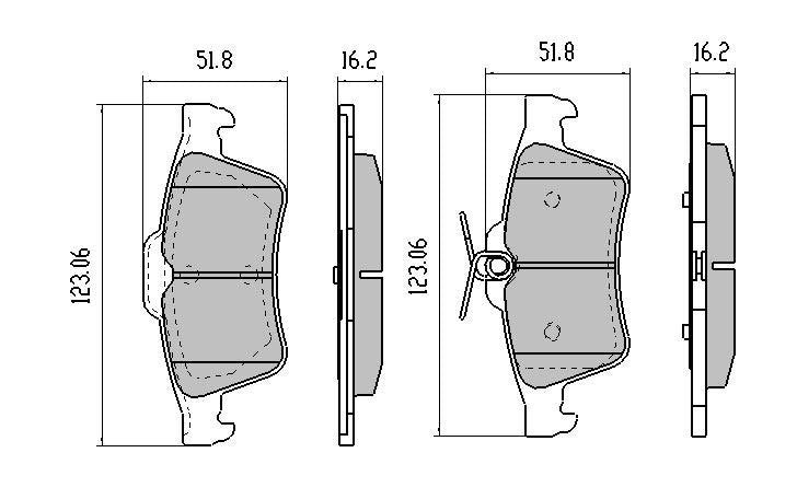RDA Rear Disc Brake Pads for Peugeot 508 1.6 Turbo 2011-ON