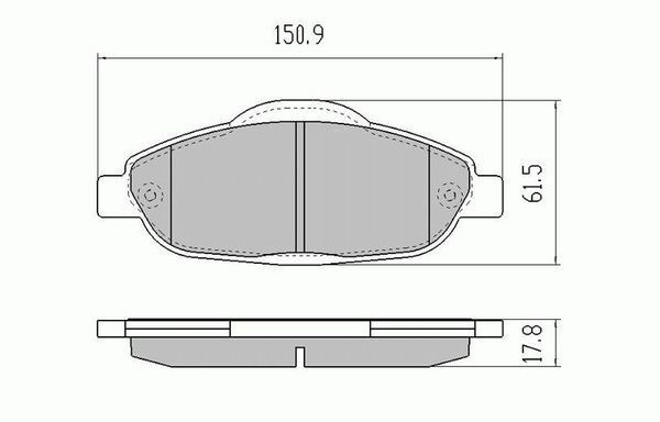 RDA Front Disc Brake Pads for Peugeot 3008 1.6L 1.6TD 2009-ON