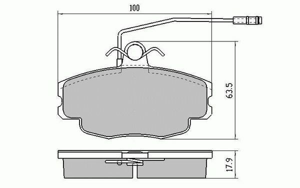 RDA Front Disc Brake Pads for Peugeot 205 1.4i 1.6i Diesel 1.8 1.9 1983-1996