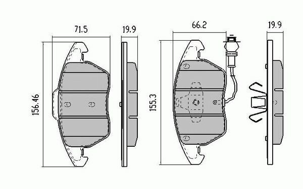 RDA Front Extreme Disc Brake Pads Peugeot 207 1.4 1.4TD 1.6T 1.6TD 2006-ON Type3