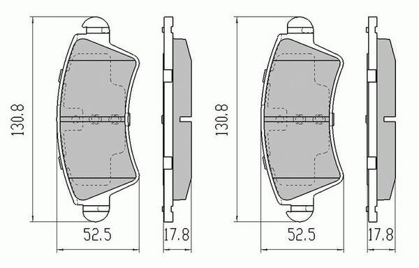 RDA Front Disc Brake Pads for Peugeot 206 1.4 1.6 1.9 2.0 TD GTI 2000-11 Type1