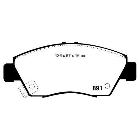 RDA Front Brake pads for Honda Jazz GK, GF 1.5L FWD 7/2014-On