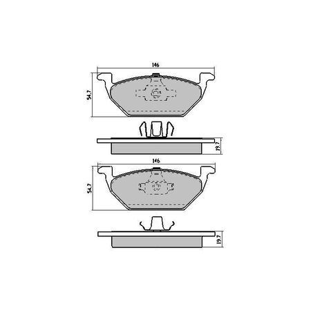 RDA Front Brake pads for Volkswagen Polo V AW 1.0L, 2.0L FWD 9/2017-Onwards Type 2 Without Sensors