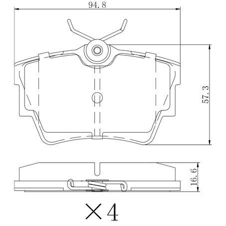 RDA Rear Brake pads for Renault Trafic SWB - LWB X82 1.6L 2015-2018