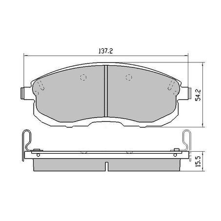 RDA Front Brake pads for Nissan Juke 1.5L, 1.6L 2013-On Wear indicators on 4 pads