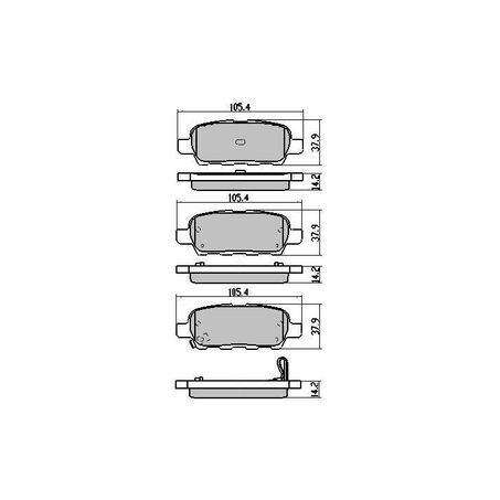 RDA Rear Brake pads for Infiniti Q50 2.0L, 2.2L V37 RWD 9/2014-9/2016