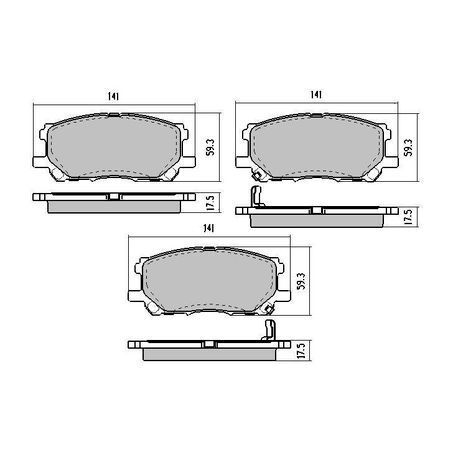 RDA Front Brake pads for Lexus RX330 GGL15 2010-10/2015 Type 1