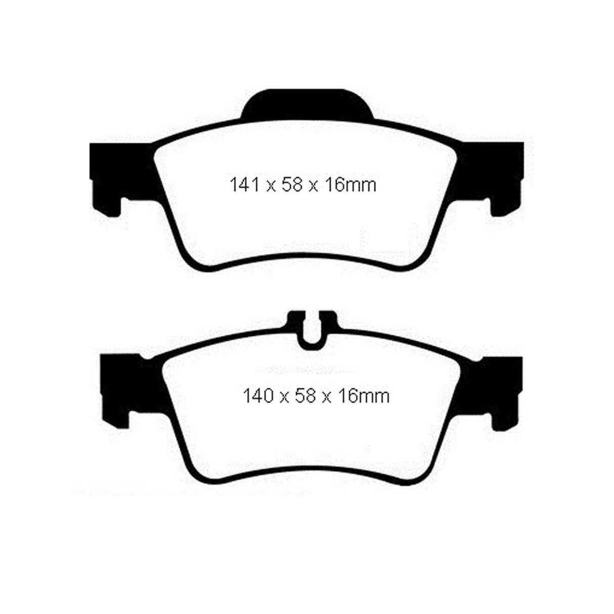 Rear Set RDA Disc Brake Pads for Mercedes Benz W212 E220 2009 Onwards