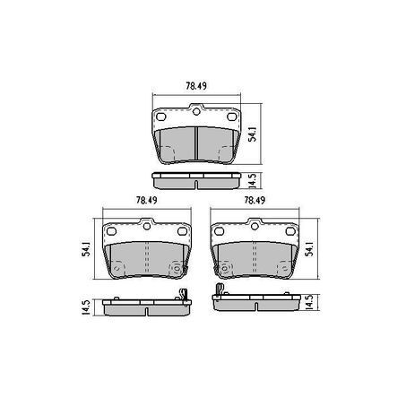RDA Rear Brake pads for Chery J11 T1X 2.0L, 1.6L 2011-2014 Type 2