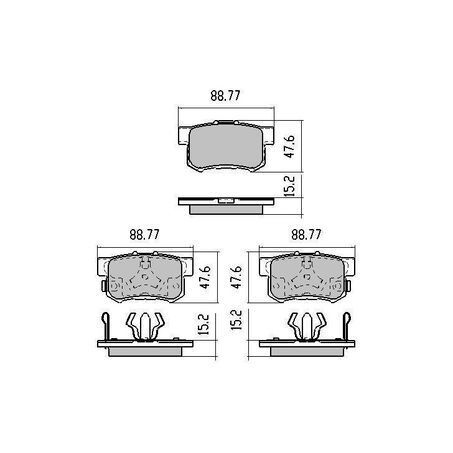 RDA Rear Brake pads for Honda Accord CR 2.4L, 3.5L 5/2013-Onwards Type 1