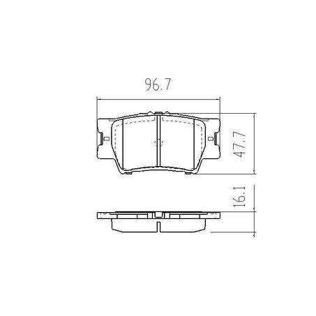 RDA Rear Brake pads for Lexus ES300h AVV60 / AXZH10 2.5L Hybrid 11/2013-7/2018