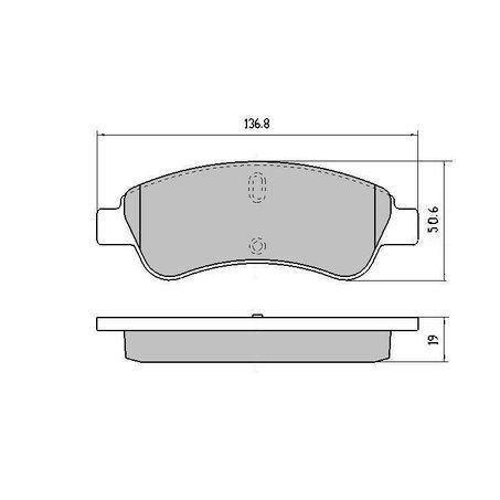 RDA Front Brake pads for Peugeot 2008 1.2L, 1.6L, 1.6TD 2013-Onwards Type 1