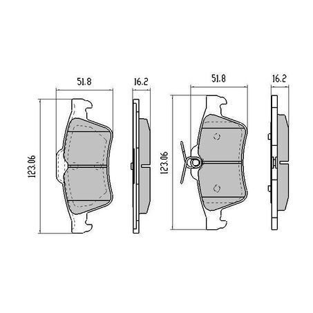 RDA Rear Brake pads for Ford Kuga TF 1.6 Ltr Turbo FWD & AWD 3/2013-On