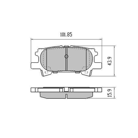 RDA Rear Brake pads for Lexus RX330 GGL15 2010-10/2015 Type 1