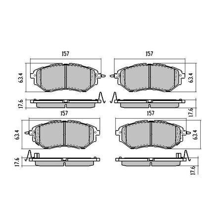 RDA Front Brake pads for Subaru Forester 2.0TD, 2.0T, 2.0L 2013-Onwards Type 2