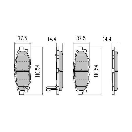 RDA Rear Brake pads for Subaru Forester 2.5L, 2.0L XT 2013-Onwards Type 1
