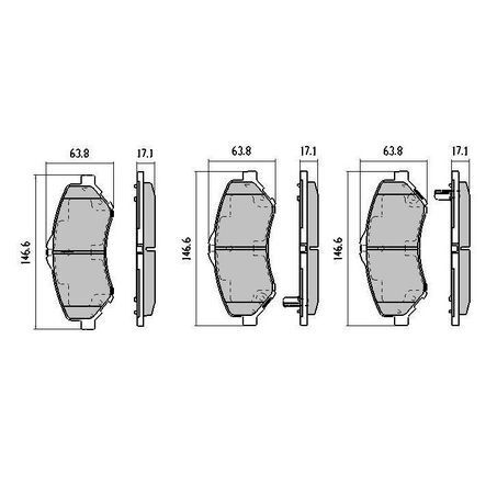RDA Front Brake pads for Fiat Freemont 2.0TD, 2.4L 2013-Onwards Type 1