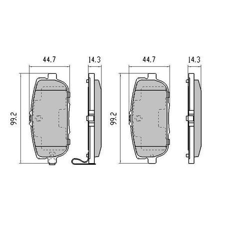 RDA Rear Brake pads for Abarth 124 Spider 1.4L RWD 10/2016-On