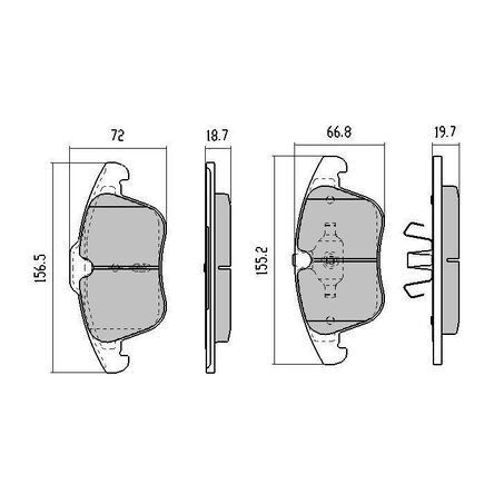 RDA Front Brake pads for Landrover Evoque 2.2TD, 2.0L Turbo 2WD, 4WD 2011-On
