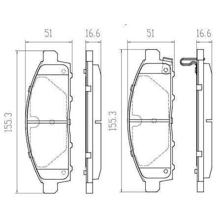 RDA Front Brake pads for Mitsubishi Pajero Sport QE 2.4L Diesel 1/2015-On Type 1