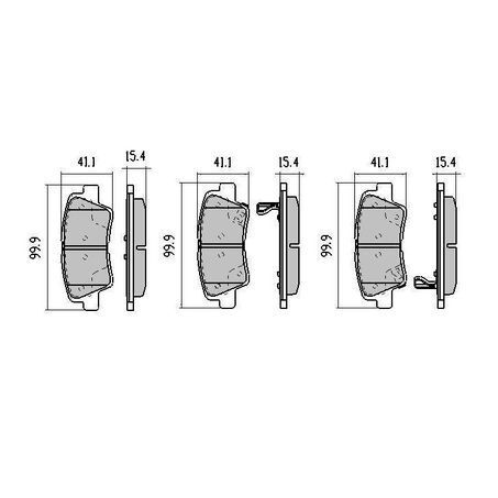 RDA Rear Brake pads for Hyundai Sonata LF Elite Limited 2.0L FWD 12/2014-10/2017 No Electric Handbrake