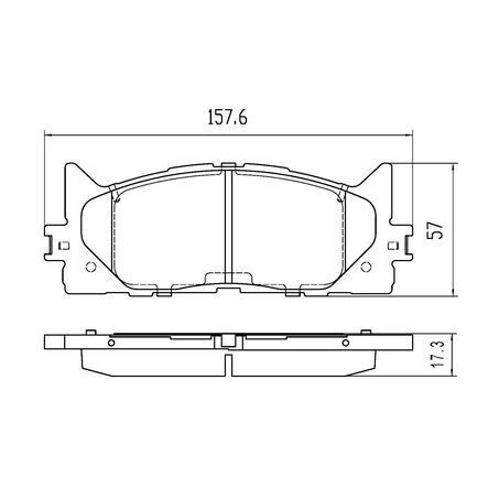 RDA Front Brake pads for Lexus ES300h AVV60 / AXZH10 2.5L Hybrid 11/2013-7/2018