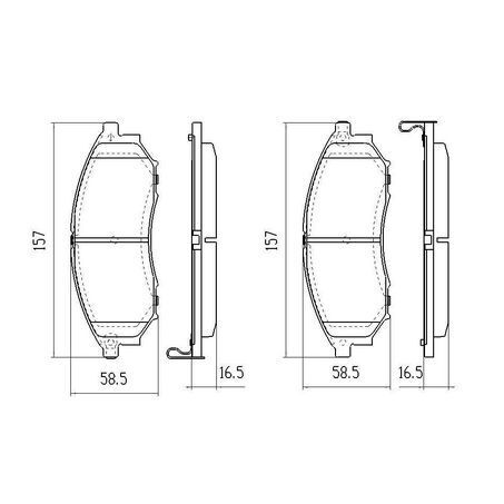 RDA Front Brake pads for Infiniti Q70 3.0TD 2014-2016