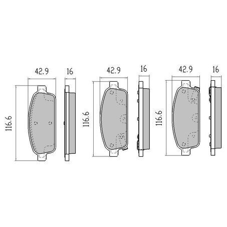 RDA Rear Brake pads for Holden Astra PJ 1.6T 5/2015-On