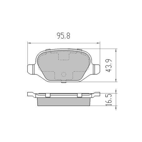 RDA Rear Brake pads for Alfa Romeo MiTo 1.4L Petrol, 1.4TD 2009-Onwards Type 1