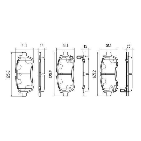 RDA Front Brake pads for Suzuki Baleno 1.4L GL, GLX, LTS EW 7/2016-On