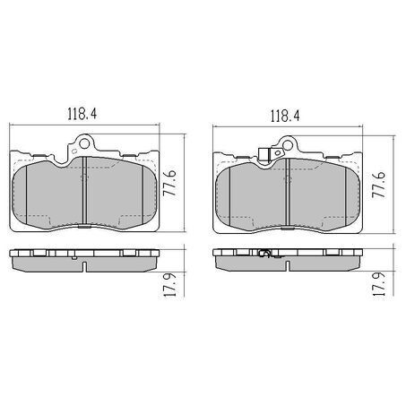 RDA Front Brake pads for Lexus IS200t ASE30R 9/2015-11/2017