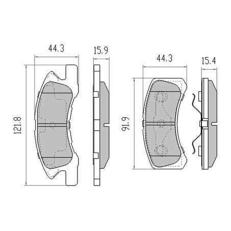 RDA Front Brake pads for Mitsubishi Mirage LA 1.2L Hatch 2013-On