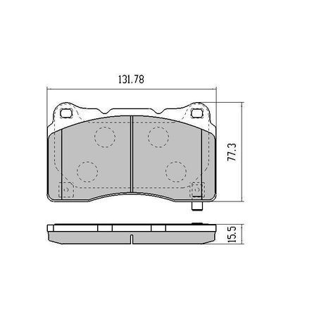 RDA Front Brake pads for Tesla Model X Performance & Ludicrous 3/2019-On