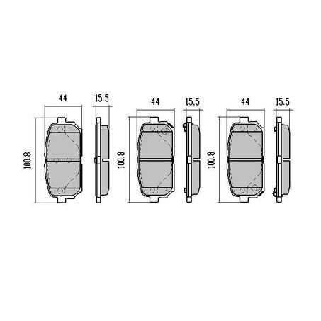 RDA Rear Brake pads for Kia Rondo 1.7L, 2.0L 2013-Onwards Type 1