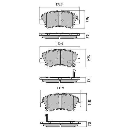 RDA Front Brake pads for Hyundai i30 PD 2.0L 4/2017-On