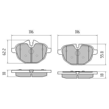 RDA Rear Brake pads for BMW X4 F26 2.0L & 3.0L 2014-2019