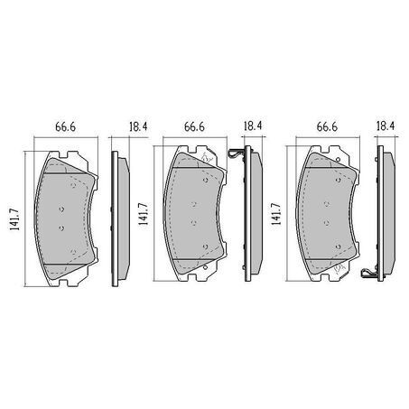 RDA Front Brake pads for Holden Astra PJ 1.6T 5/2015-On
