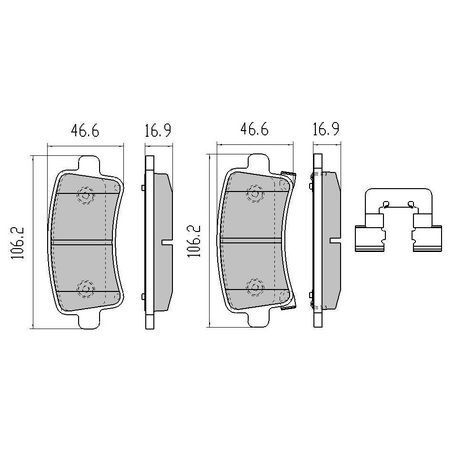 RDA Rear Brake pads for Holden Malibu 2.0TD, 2.4L 2013-On